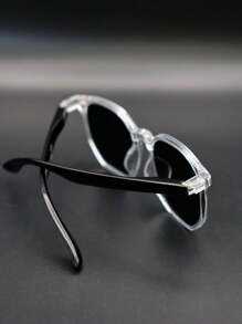 Men Fashion Glasses - Transparent and Black Crystal - View 10