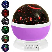 1pc Star Night Light, Moon And Star Projector 360° Rotation With 4 Led Bulbs 9 Lighting Modes & Usb Cable, A Unique Gift For Men And Women - Multicolor - View 8