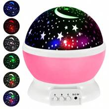 1pc Star Night Light, Moon And Star Projector 360° Rotation With 4 Led Bulbs 9 Lighting Modes & Usb Cable, A Unique Gift For Men And Women - Multicolor - View 6