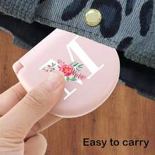 1入組裁縫工具箱，粉色花朵字母A-Z，初學者裁縫的絕佳禮物：1組便攜式小型裁縫套裝-可摺疊，DIY裁縫用品和配件，適用於旅行者和緊急衣服維修工具，迷你針盒便攜小針包裁縫工具組酒店用品 - 粉色 - 查看 3