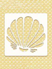 4/8入組卡通海洋動物中空畫板，中空剪裁裝飾噴繪版，學生繪圖工具，中空剪裁日記 - 彩色 - 查看 8