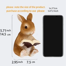 1pc Garden Grocery, Courtyard Small Ornaments, Resin Little Rabbit Ornaments, Creative Small Zoo Art Decoration Ornaments
