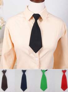 1 Peça Gravata Pequena Estilo Universitário Casual, Feita à Mão, Unissex e Ajustável com Fivela, Adequada para Combinar com Uniformes Escolares e Roupas Diárias.