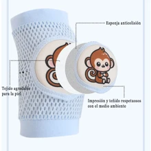 Baby Safety Caps & Knee Pads - White - View 2
