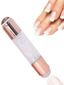 Beautizon Nailartlab 3pcs/Set Christmas Snowflake Pattern Template & Acrylic Double-Ended Silicone Transfer Tool Kit, DIY Art Design Y2K Style Nail Salon Tool Accessories - White - View 2