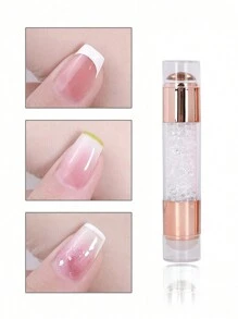 Beautizon Nailartlab 3pcs/Set Christmas Snowflake Pattern Template & Acrylic Double-Ended Silicone Transfer Tool Kit, DIY Art Design Y2K Style Nail Salon Tool Accessories - White - View 3