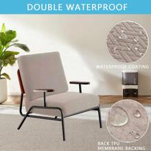 Waterproof Couch Cushion Covers 2PACK Non-Slip Outdoor Patio Seat Cushion Slipcover Stretchable Solid Sofa Seat Cushion Cover, Outdoor Waterproof And Dust-Resistant Sofa Protector, Garden Balcony Sofa Cushion Cover - 卡其色 - 查看 3