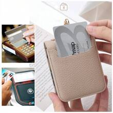 带手机吊饰斜挎手机壳，带卡槽，可调节挂绳和可拆卸腕带，适用于三星 Galaxy Z Flip 3/4/5 折叠手机，钱包式保护套，适合女士，U 皮革 - 杏桃粉紅色 - 查看 4