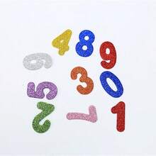 Miếng dán xốp dính EVA màu vàng lấp lánh lấp lánh, Nhãn dán tự làm chữ hoa và số, Chữ số hoạt hình Bảng chữ cái tiếng Anh Chất liệu (26 chữ cái, 36 chữ số) - Nhiều màu - Xem 5