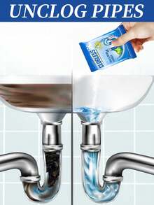 Clogged Drainage Pipe Removal Powder Sewer Toilet Kitchen Clogged Pipe Unclogging Cleaning Powder (Combo Pack) - 30g - View 3