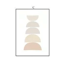 1 pièce Peinture de décoration géométrique abstraite nordique minimaliste style montagnes et rivières effet linéaire, peinture murale pour salon ou chambre sans cadre