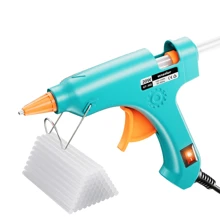 Pistola de Silicon con corta corriente calentador pegamento silicón Eléctrica Manualidades Multifuncional Esculturas - Multicolor - Ver 1