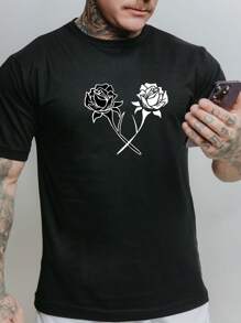 Men T-Shirts - 黑色 - 查看 1