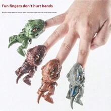 最新熱賣品咬手指恐龍玩具，多關節柔軟暴龍手指咬合動作，惡作劇玩具，鑰匙圈