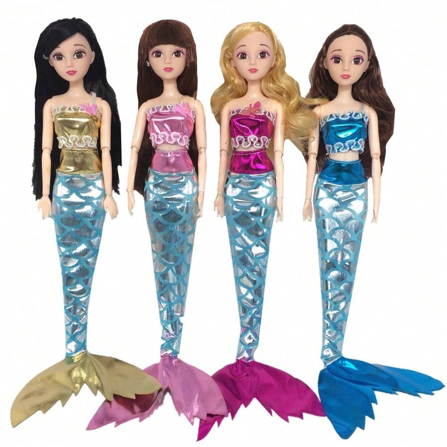 30cm New Mermaid Doll Clothing With Soft Fabric And Hook And Loop, Suitable For Girls' Dress-Up Games, Random Color (Doll Not Included) - Multicolor - View 1