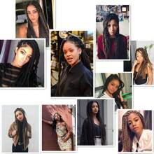 1Pack Twist Braiding Hair  Twist Hair Long  Twist Hair  Afro Kinky Curly Twist Crochet Hair Synthetic Marley Hair Extensions - Black - View 8