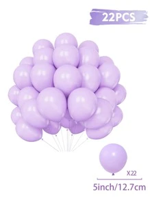 104pcs/Set Purple Sliver Confetti Balloon Chain Set & 12pcs Sliver Butterfly & 2pcs Balloon Accessory, Balloon Combination Perfect For Birthday Coming-Of-Age Ceremony Wedding Party Wall Background, Decorative Balloon Arch Kit Back To School Valentine Day - Multicolor - View 4