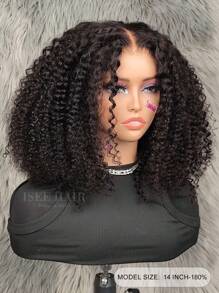 ISEE HAIR Wear Go 6x4 HD Lace Glueless Kinky Curly Bob Wigs Natural Color 180% 10-14 Inch Lace Closure Wigs Pre-Plucked & Pre-Cut With Natural Hairline Daily Use For Beginner Friendly - SNatural - View 4