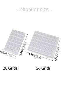 Scatola per l' archiviazione di accessori per unghie, scatola portagioie, scatola in plastica trasparente rimovibile con 28/56 scomparti, scatola per la conservazione di piccole parti, scatola portagioielli antiossidata, scatola organizer da tavolo, vassoio portatile multifunzione a più scomparti, scatola portagioielli in plexiglas trasparente antiossidata per l' organizzazione di gioielli, perline, orecchini, collane, manicure, accessori per il fai-da-te, borsetta, trousse, organizer per il trucco