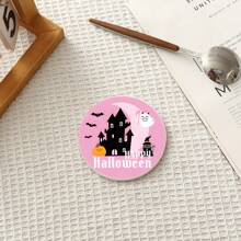 1 件陶瓷软木杯垫，万圣节彩绘设计，耐热、防水、防烫杯垫，简约节日礼物，艺术家居装饰，万圣节装饰，家居装饰万圣节派对 - 彩色 - 查看 12