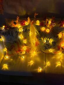 10 英尺 30led-万圣节南瓜灯装饰，LED 灯暖白色南瓜灯串电池供电万圣节灯装饰秋季家居室内装饰，南瓜灯串，南瓜形 LED 灯串，户外花园装饰，户外花园装饰走廊自动扶梯装饰，餐桌装饰，感恩节南瓜灯串装饰，秋季装饰，万圣节装饰，万圣节装饰