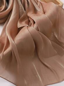 New Autumn Winter Women Soft Organza Glittery Muslim Hijab Scarf Shawl - Multicolor - View 4