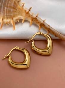 女士金环耳环，24K 环防过敏小金环耳环套装，适合女士和女孩，轻巧小耳钉穿孔珠宝礼物，不锈钢，锆石