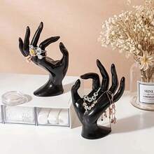 1入組白/黑/棕色OK手勢珠寶架，創意珠寶戒指耳環收納架，桌面珠寶展示飾品，頸鏈手鐲掛展架，適用於梳妝台化妝間商場櫥窗 - 彩色 - 查看 9