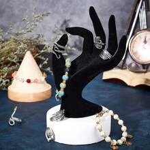 1入組白/黑/棕色OK手勢珠寶架，創意珠寶戒指耳環收納架，桌面珠寶展示飾品，頸鏈手鐲掛展架，適用於梳妝台化妝間商場櫥窗 - 彩色 - 查看 3