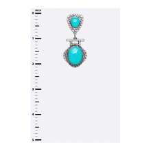 Western Boho Turquoise Earrings - Turquoise - View 3