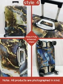 Funda protectora de maleta con patrón de mármol, efecto tie-dye, estilo abstracto, proceso de impresión digital personalizada, proceso de encuadernación elástica mejorado, tela elástica reforzada, lavable, muy adecuada para viajes de negocios, viajes y facturación de equipaje, apta para maletas de 18 a 32 pulgadas. Bolsa para accesorios escolares - Multicolor - Ver 11