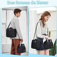 Loncheras para Mujer y Hombre 2 PCS Lonchera Aislada Reutilizable para Adulto Bolsa de Almuerzo de Gran Capacidad con Correa para el Hombro, para el Trabajo de Picnic Oficina Escuela