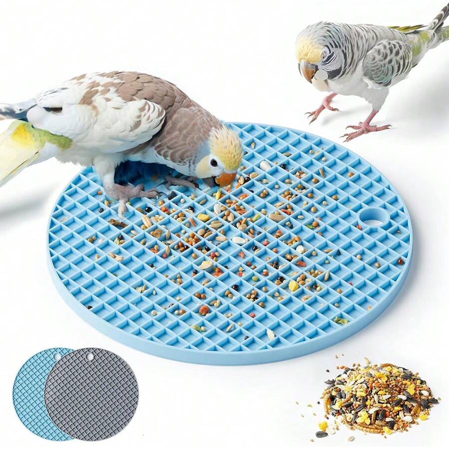 2Pcs Bird Foraging Toys Puzzle, Bird Slow Feeder Mats, Interactive Parrot Foraging Toys To Increase Feeding Time, Bird Enrichment Toys For Rat, Parakeet, Cockatiel, African Grey, Conure, Budgies - View 1