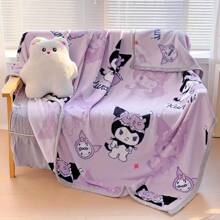 1pc 150cm Blanket - Ultra-Soft Flannel, Warm & Snug Feel, Perfect For Relaxing At Home-Melody,Home Decoration