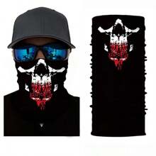 1pc Funny Mask Series, Multi-Functional, Magic Headband Seamless Riding Mask Windproof Sunblock Neck Cover, Hip Hop Motorcycle Riding, Face Towel Head Cover Ski Mask - Multicolor - View 18