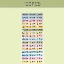 100pcs Custom Name Stickers For School Stationery, Various Cartoon Animal Labels, Waterproof Personalized Labels - Multicolor - View 13