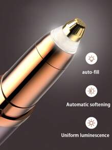 1 件电动眉毛修剪器 - 女士自动眉毛修形、面部脱毛器、无痛眉毛、唇毛、鼻毛剃须刀 - 粉色 - 查看 3