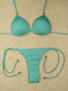 Women Bikini Sets - 薄荷綠 - 查看 1