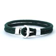 New Unique Men Bracelet Rope Double Layer Milan Thread Navigation Anchor Bracelet  ﻿ ﻿