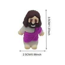 24入組彩色小耶穌塑像，批發耶穌玩具禮品，經典嬰孩耶穌基督救主娃娃，復活節裝飾、裝備，派對禮品 - 彩色 - 查看 2