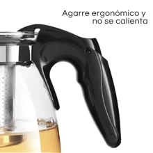 DuVlo Heat Resistant Glass Teapot And Stainless Steel Filter - Black and White - View 6
