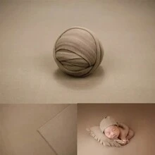 150X170cm 新生儿摄影道具背景布套装柔软面料摄影棚配件婴儿摆姿架毯子弹力布婴儿沐浴家庭装饰礼物婴儿沐浴复活节礼物适合女孩/男孩 - 彩色 - 查看 9