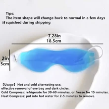 2 件清凉冰眼罩（1 小号和 1 大号），冰晶眼罩，适合睡眠和遮光，清凉热/冷凝胶眼罩，缓解眼部疲劳，多功能冰眼罩，适合午睡、旅行等，适合夏季和户外、运动、旅行、厨房、卧室、学校、办公室，也适合女性、男性、儿童、成人夏季清凉、海滩、旅行