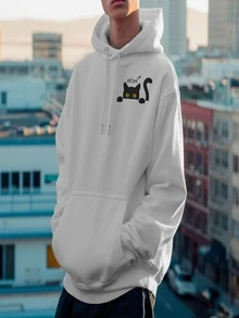 Men Hoodies - 白色 - 查看 2