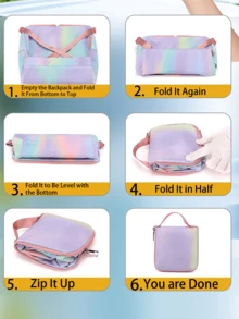 Drawstring Foldable Large Capacity Dry-Wet Separation Travel Sports Backpack, Sports Drawstring Backpack String Bag Large Capacity For Gym Swim Beach For Women And Men Aesthetic Waterproof Storage Bag Sports Bag Basketball School Supplies School Stuff For School For StudentSport BagLightweightDrawstring BackpackSport Backpackfor VacationFor Exercise - Multicolor - View 7