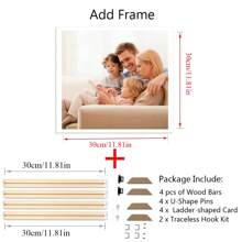 1pc Customized Canvas Wall Art, Available With DIY Wooden Frame Or Frameless Poster, Customizable Photos, Suitable For Family, Loved Ones, Pets, Can Be Hung On Wall For Home, Office, Living Room, Bedroom, Tea Room, Dining Room Decor, Ideal Gift For Birthday, Graduation, Slow Life, Retro, Holiday Calendar - Style 1 - View 25