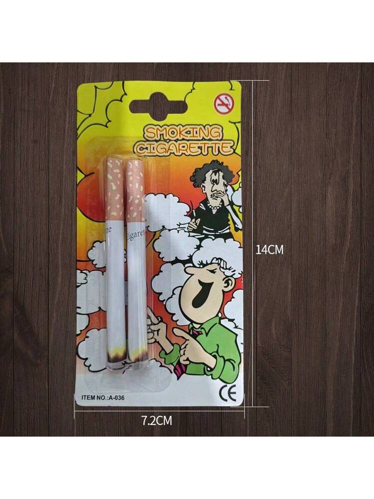 fake plastic cigarettes to stop smoking 2pcs/Set Fake Cigarette Novelty Toy, Drama Performance Role Playing Prop  (This Is A Toy, Not Real Cigarettes)Police Bat,Shock Gum,Fake Walkie Talkie