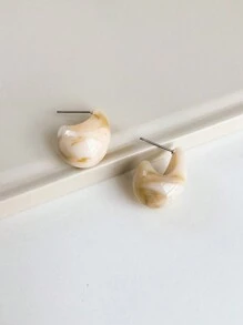 1 đôi Bông tai Hoop hình giọt nước kiểu dáng đơn giản hợp thời trang - Hoa tai - Xem 7