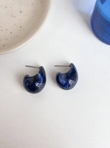 1 đôi Bông tai Hoop hình giọt nước kiểu dáng đơn giản hợp thời trang - Hoa tai - Xem 8