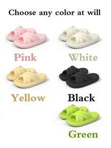 Dép đế dày đi ngoài trời mùa hè cho nữ, dùng ở nhà, đi tắm, cho các cặp đôi, thoải mái và nhẹ, có đủ kích cỡ cho nam - trắng - Xem 6